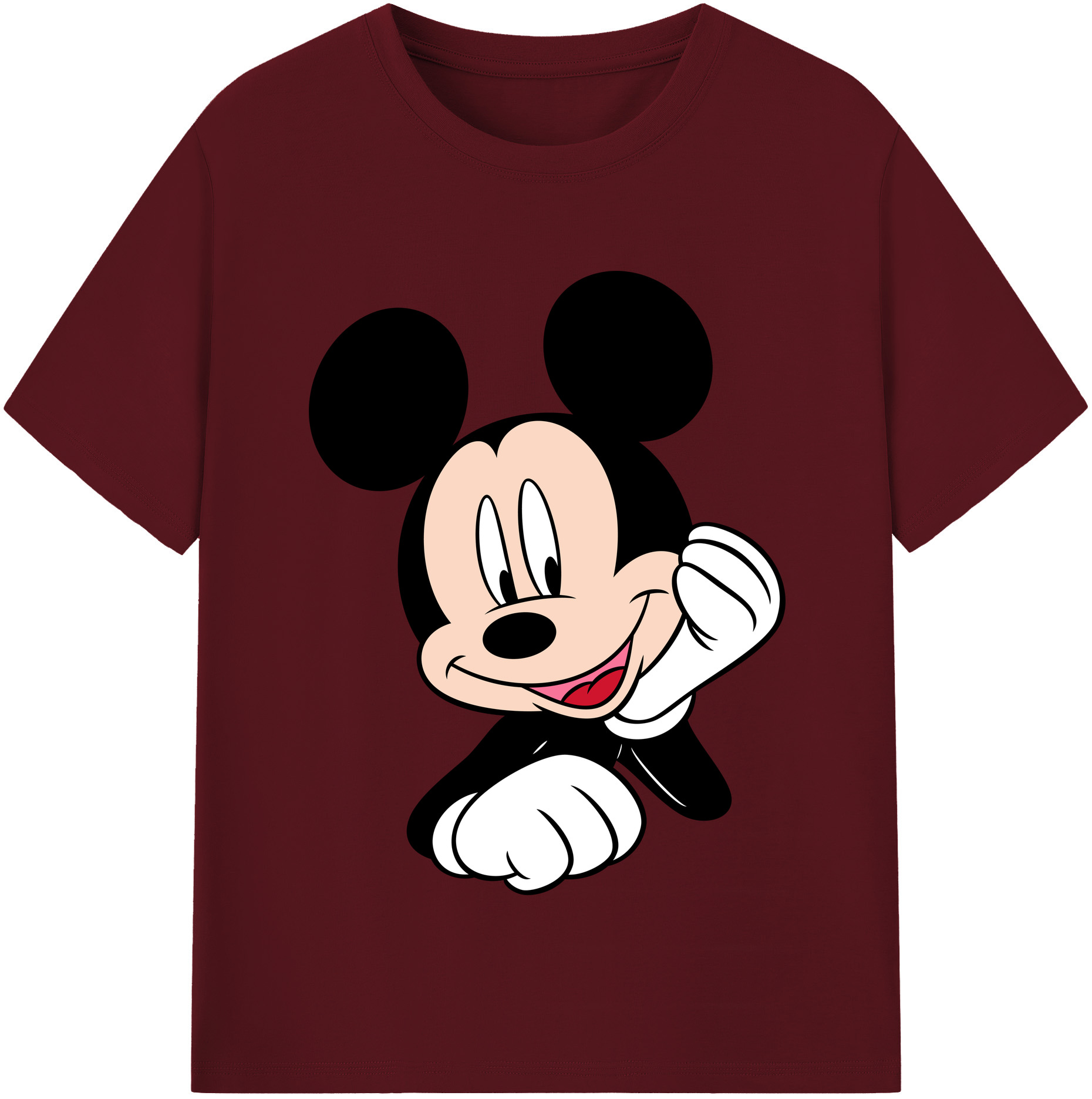 （画像用） ミッキーマウス Mickey Mouse 綿100％半袖Tシャツ（フロントプリント）
